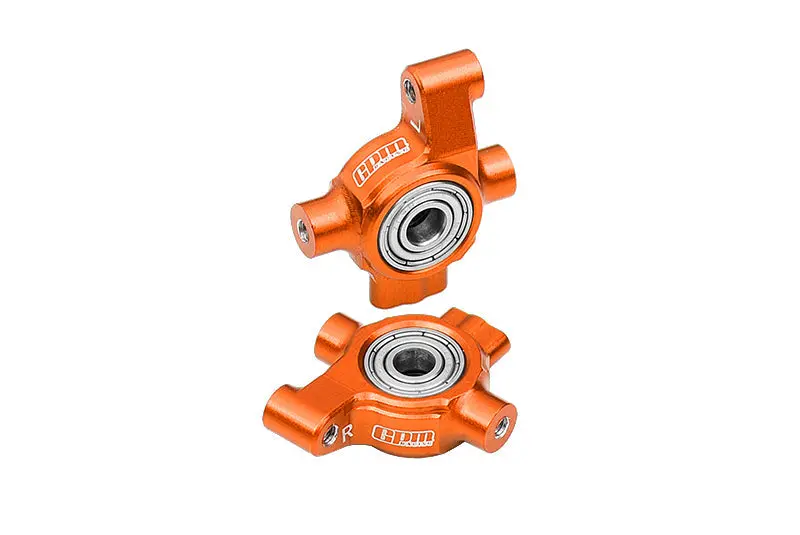 Aluminum 7075 Alloy Front Steering Block (Larger Inner Bearings) For Traxxas 1/10 4-Tec Drift Ford Mustang Rwd Drift Car Rtr 105237-4 Upgrades - Orange 1