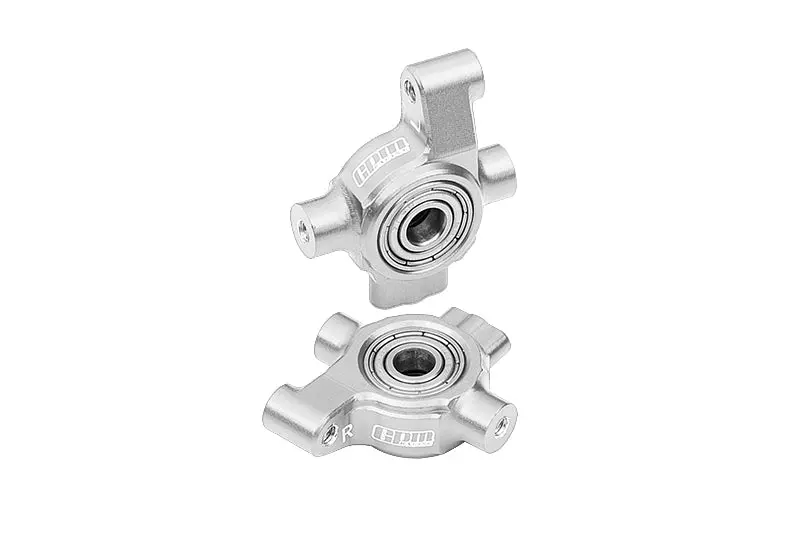 Aluminum 7075 Alloy Front Steering Block (Larger Inner Bearings) For Traxxas 1/10 4-Tec Drift Ford Mustang Rwd Drift Car Rtr 105237-4 Upgrades - Silver 1