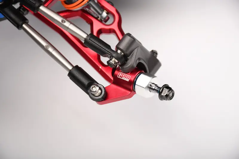 Aluminum 7075 Alloy Front Steering Blocks For Traxxas 1:10 Slash Mudboss / Drag Slash / 2Wd Bandit / 2Wd F-150 / 2Wd Slash Brushless / 2Wd Bigfoot / 2Wd Rustler / 2Wd Stampede Upgrade Parts - Red 2