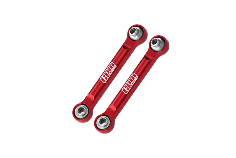 Aluminum 7075 Alloy Front Steering Link Rods For Arrma 1/14 Mojave Grom Mega 380 Brushed 4X4 Small Scale Desert Truck Rtr-Ara2104 Upgrades - Red 1