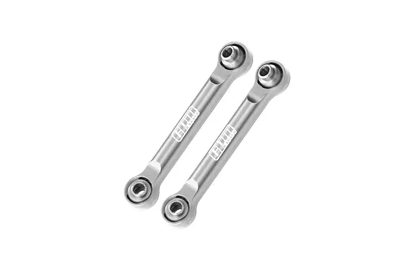 Aluminum 7075 Alloy Front Steering Link Rods For Arrma 1/14 Mojave Grom Mega 380 Brushed 4X4 Small Scale Desert Truck Rtr-Ara2104 Upgrades - Silver 1