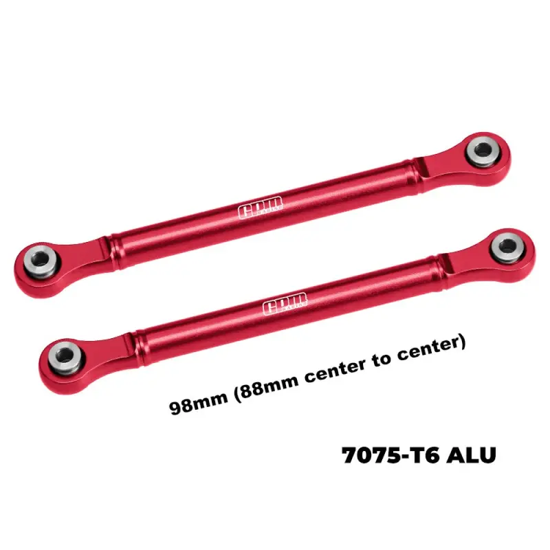 Aluminum 7075 Alloy Front Steering Toe Links 98Mm For Traxxas 1:8 Jato 4X4 Vxl Brushless-90386-4 / Jato 4X4 Brushless-90154-4 Rc Buggy Upgrades - Red 2