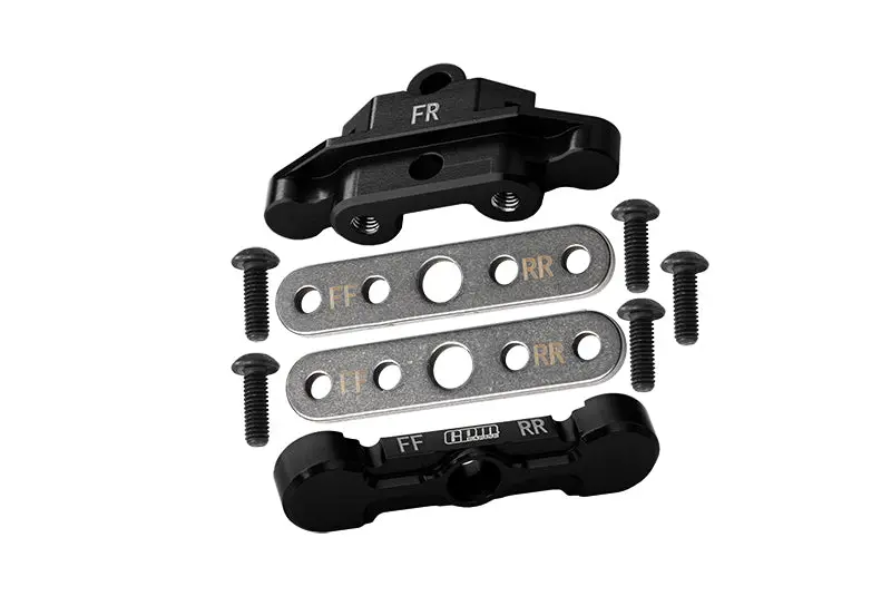 Aluminum 7075 Alloy Front Tie Bar Mounts & Suspension Pin Retainers For Traxxas 1:8 6S Maxx Slash-102076-4 / 1:10 4Wd Maxx-89076-4 / 1:10 Maxx With Widemaxx Monster Truck-89086-4 Upgrades - Black 1