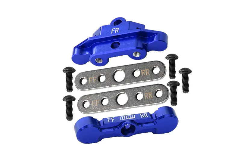 Aluminum 7075 Alloy Front Tie Bar Mounts & Suspension Pin Retainers For Traxxas 1:8 6S Maxx Slash-102076-4 / 1:10 4Wd Maxx-89076-4 / 1:10 Maxx With Widemaxx Monster Truck-89086-4 Upgrades - Blue 1