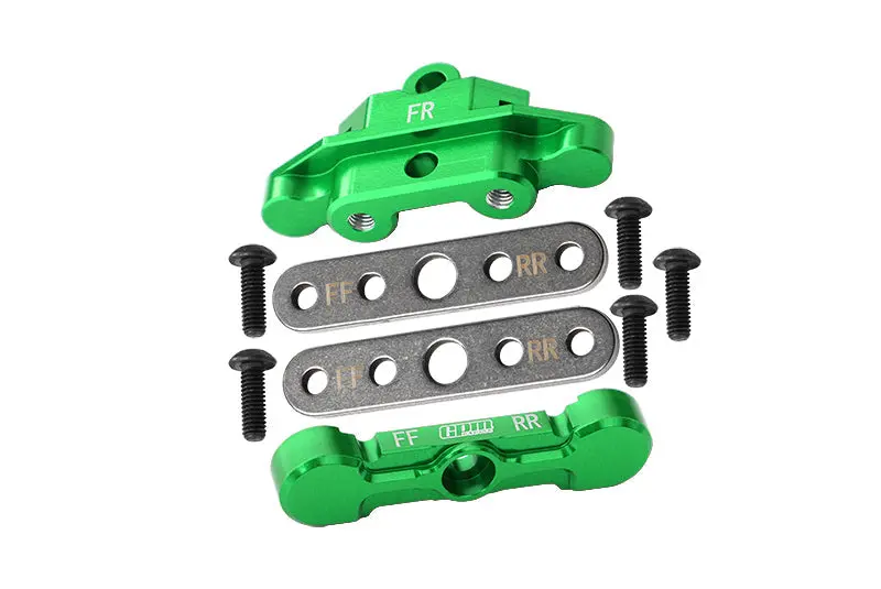 Aluminum 7075 Alloy Front Tie Bar Mounts & Suspension Pin Retainers For Traxxas 1:8 6S Maxx Slash-102076-4 / 1:10 4Wd Maxx-89076-4 / 1:10 Maxx With Widemaxx Monster Truck-89086-4 Upgrades - Green 1
