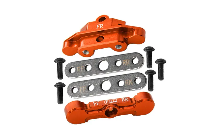 Aluminum 7075 Alloy Front Tie Bar Mounts & Suspension Pin Retainers For Traxxas 1:8 6S Maxx Slash-102076-4 / 1:10 4Wd Maxx-89076-4 / 1:10 Maxx With Widemaxx Monster Truck-89086-4 Upgrades - Orange 1