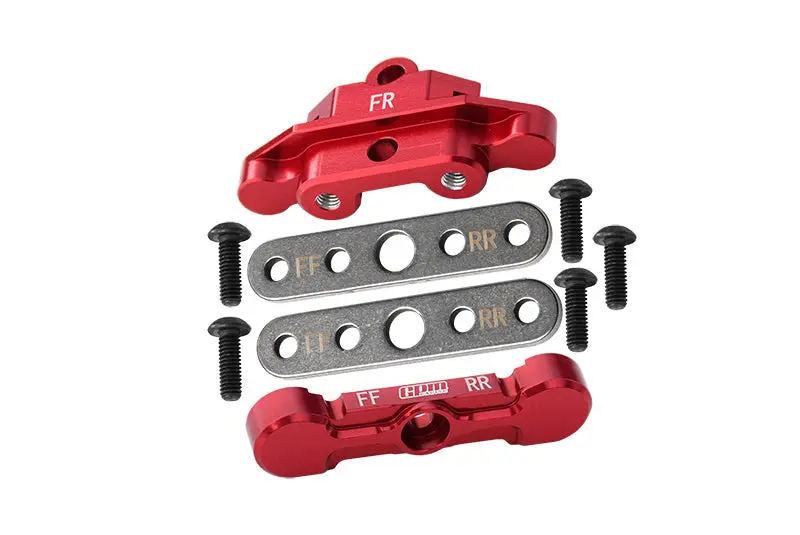 Aluminum 7075 Alloy Front Tie Bar Mounts & Suspension Pin Retainers For Traxxas 1:8 6S Maxx Slash-102076-4 / 1:10 4Wd Maxx-89076-4 / 1:10 Maxx With Widemaxx Monster Truck-89086-4 Upgrades - Red 1