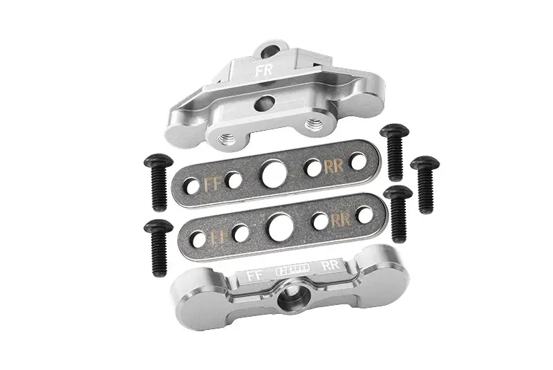 Aluminum 7075 Alloy Front Tie Bar Mounts & Suspension Pin Retainers For Traxxas 1:8 6S Maxx Slash-102076-4 / 1:10 4Wd Maxx-89076-4 / 1:10 Maxx With Widemaxx Monster Truck-89086-4 Upgrades - Silver 1