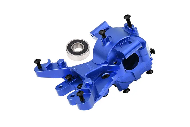 Aluminum 7075 Alloy Front Upper And Lower Bulkhead For Traxxas 1:8 Maxx Slash 6S-102076-4 / 1:10 Maxx Monster Truck-89076-4 / Maxx With Widemaxx Monster Truck-89086-4 Upgrades - Blue 1