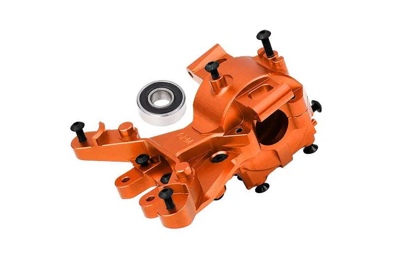Aluminum 7075 Alloy Front Upper And Lower Bulkhead For Traxxas 1:8 Maxx Slash 6S-102076-4 / 1:10 Maxx Monster Truck-89076-4 / Maxx With Widemaxx Monster Truck-89086-4 Upgrades - Orange 1