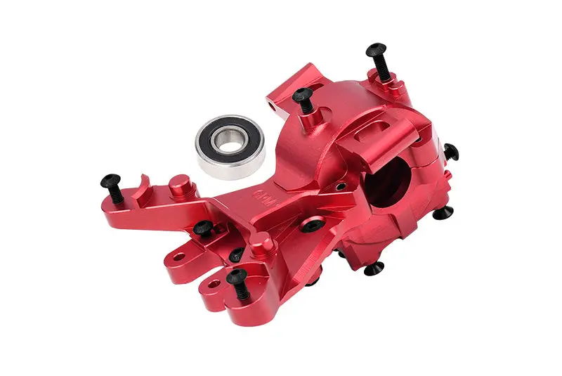 Aluminum 7075 Alloy Front Upper And Lower Bulkhead For Traxxas 1:8 Maxx Slash 6S-102076-4 / 1:10 Maxx Monster Truck-89076-4 / Maxx With Widemaxx Monster Truck-89086-4 Upgrades - Red 1