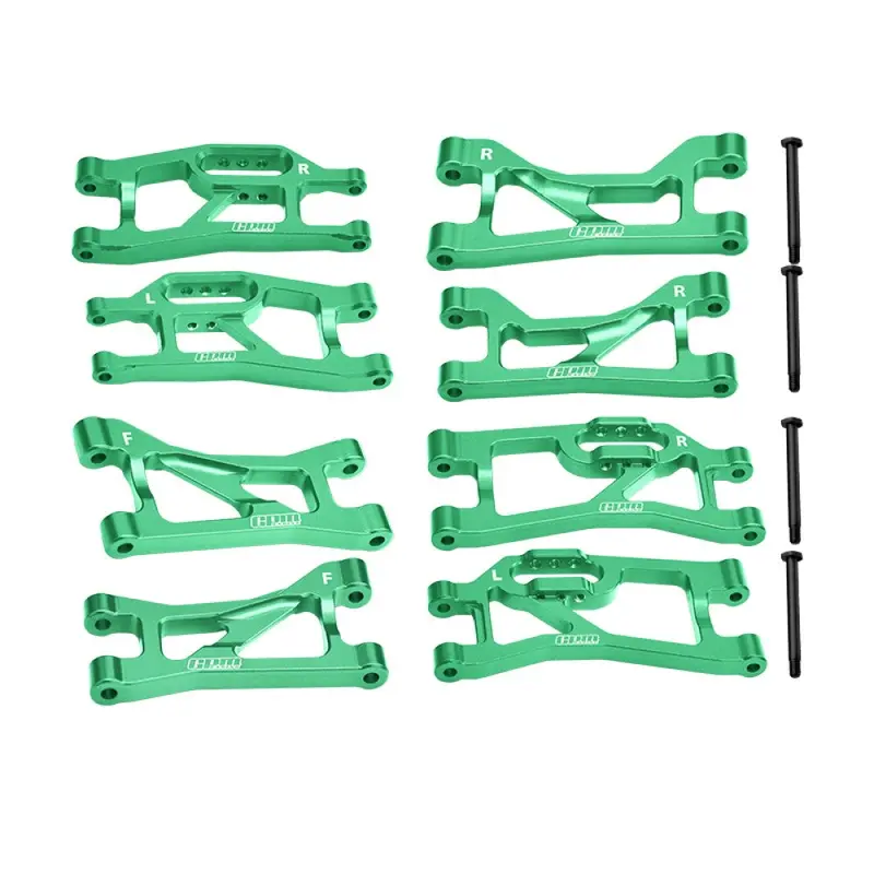 Aluminum 7075 Alloy Front Upper & Lower + Rear Upper & Lower Suspension Arms For Traxxas 1/16 Mini Maxx 4Wd Rtr Brushless Monster Truck 107154-1 Upgrades - Green 1
