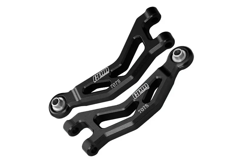 Aluminum 7075 Alloy Front Upper Suspension Arms For Arrma 1/14 Mojave Grom Mega 380 Brushed 4X4 Small Scale Desert Truck Rtr-Ara2104 Upgrades  - Black 1