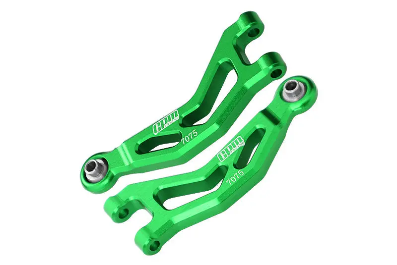 Aluminum 7075 Alloy Front Upper Suspension Arms For Arrma 1/14 Mojave Grom Mega 380 Brushed 4X4 Small Scale Desert Truck Rtr-Ara2104 Upgrades  - Green 1