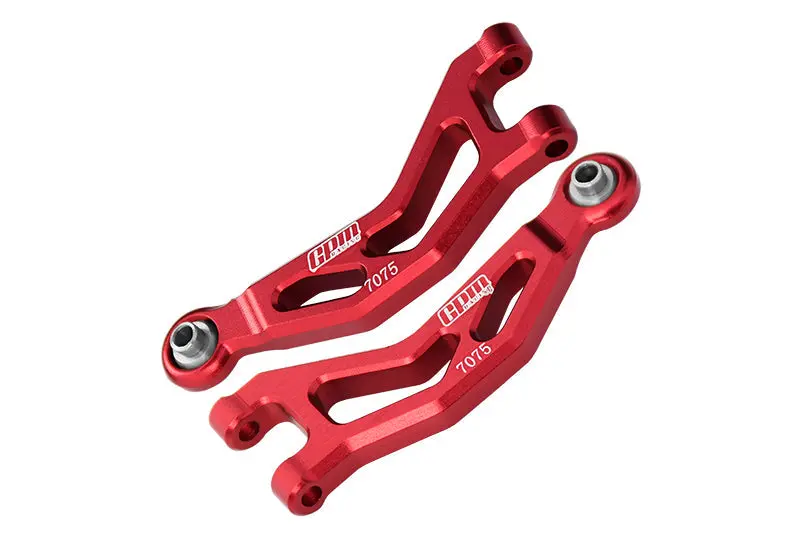 Aluminum 7075 Alloy Front Upper Suspension Arms For Arrma 1/14 Mojave Grom Mega 380 Brushed 4X4 Small Scale Desert Truck Rtr-Ara2104 Upgrades  - Red 1