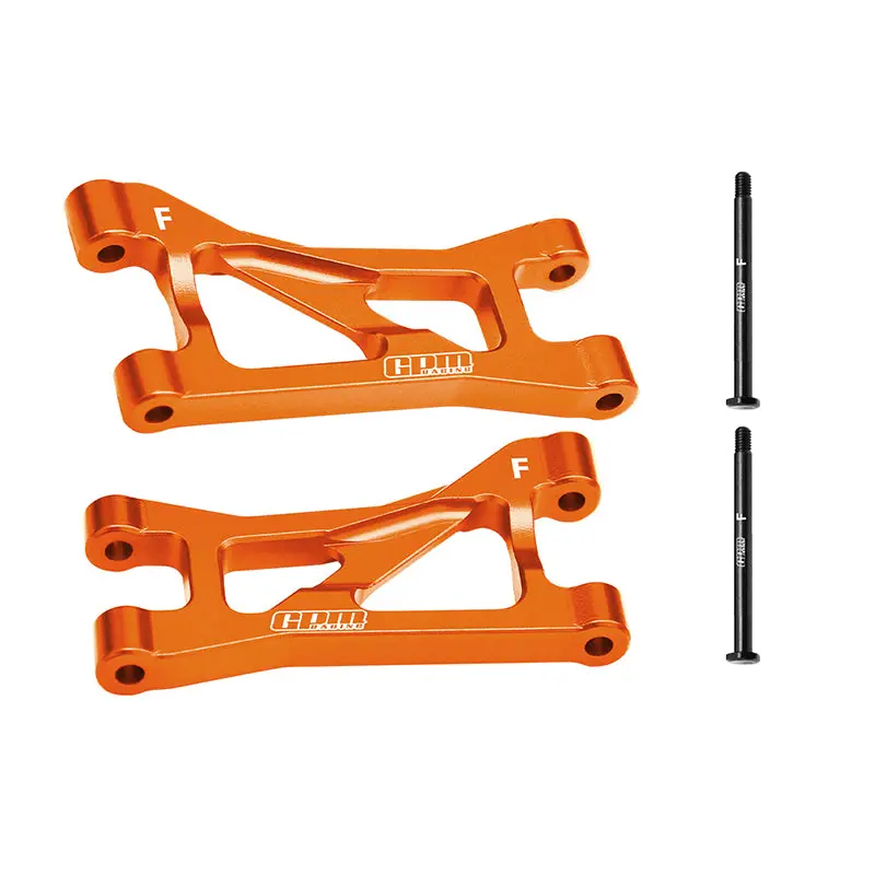 Aluminum 7075 Alloy Front Upper Suspension Arms For Traxxas 1/16 Mini Maxx 4Wd Rtr Brushless Monster Truck 107154-1 Upgrades - Orange 1