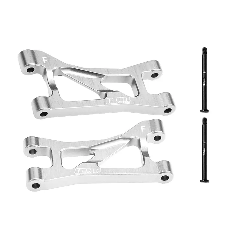 Aluminum 7075 Alloy Front Upper Suspension Arms For Traxxas 1/16 Mini Maxx 4Wd Rtr Brushless Monster Truck 107154-1 Upgrades - Silver 1