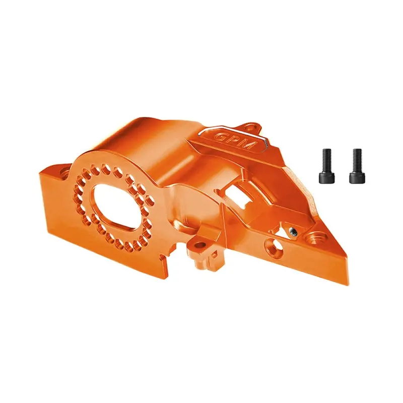Aluminum 7075 Alloy Integrated Motor Base (Original) For Traxxas 1:16 Mini Xrt 3S / Mini Maxx Monster Truck Upgrades - Orange 1