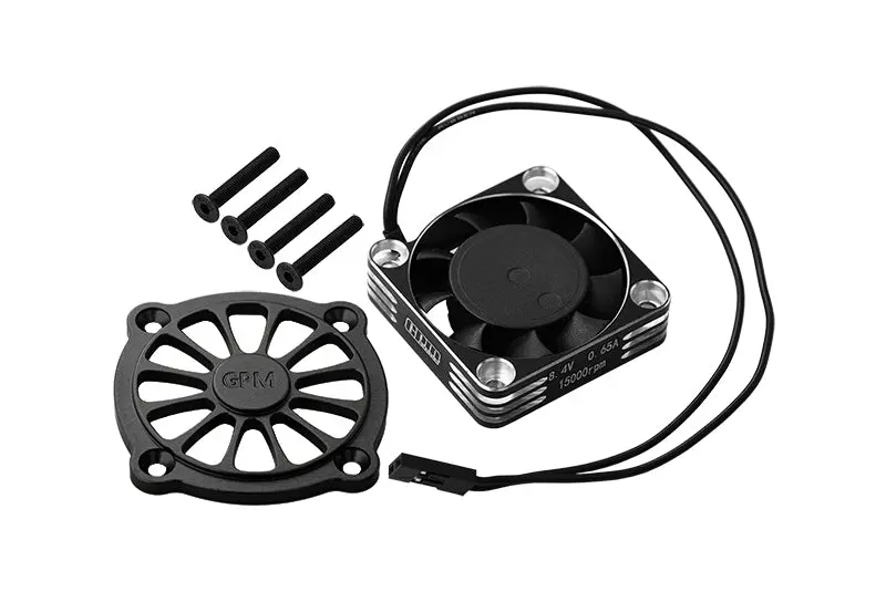 Aluminum 7075 Alloy Motor Heatsink With Metal Frame Cooling Fan And Protective Cover For Arrma 1/10 Gorgon 4X2 Mega 550 Brushed Monster Truck-Ara3230 Upgrades - Black 1