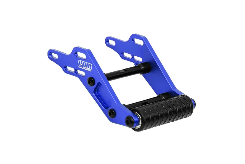 Aluminum 7075 Alloy Rear Adjustable Wheelie Bar For Losi 1/18 Mini Lmt 4X4 Brushed Monster Truck Rtr Los01026 Upgrade Parts - Blue 1