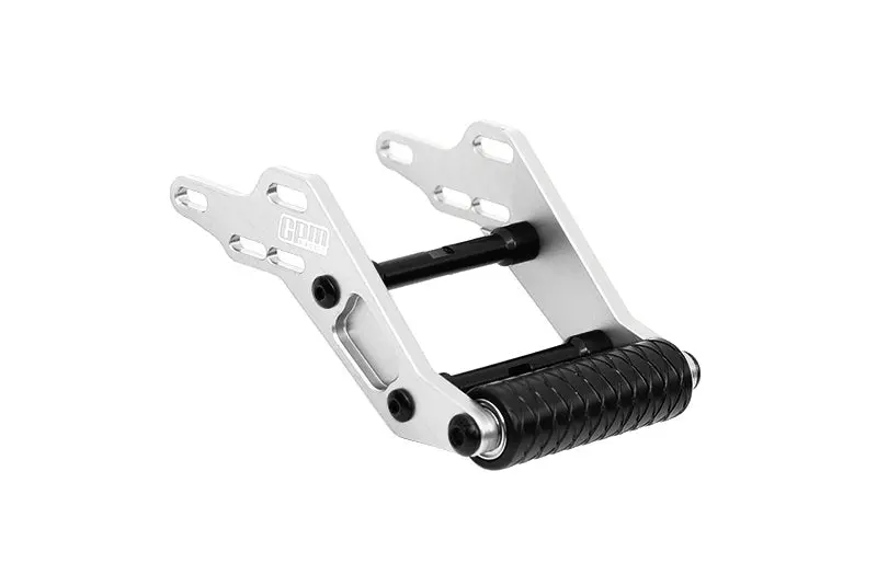 Aluminum 7075 Alloy Rear Adjustable Wheelie Bar For Losi 1/18 Mini Lmt 4X4 Brushed Monster Truck Rtr Los01026 Upgrade Parts - Silver 1