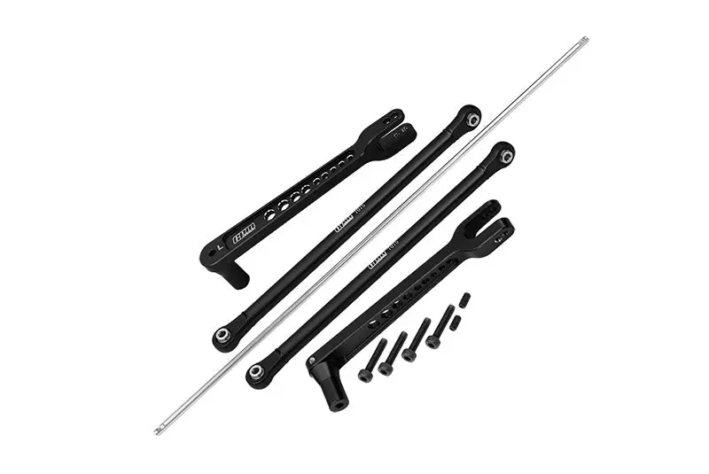 Aluminum 7075 Alloy Rear Anti Swing Rod & Stabilizer Bar For Losi 1/6 8Ight-X Super Lasernut 4Wd Brushless Buggy Los04019 Upgrades - Black 1