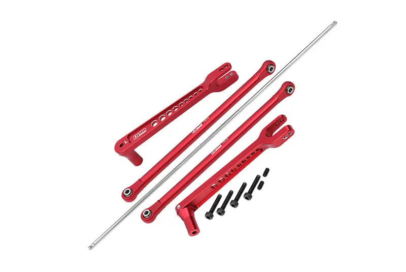 Aluminum 7075 Alloy Rear Anti Swing Rod & Stabilizer Bar For Losi 1/6 8Ight-X Super Lasernut 4Wd Brushless Buggy Los04019 Upgrades - Red 1