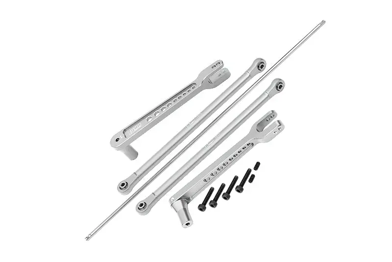 Aluminum 7075 Alloy Rear Anti Swing Rod & Stabilizer Bar For Losi 1/6 8Ight-X Super Lasernut 4Wd Brushless Buggy Los04019 Upgrades - Silver 1