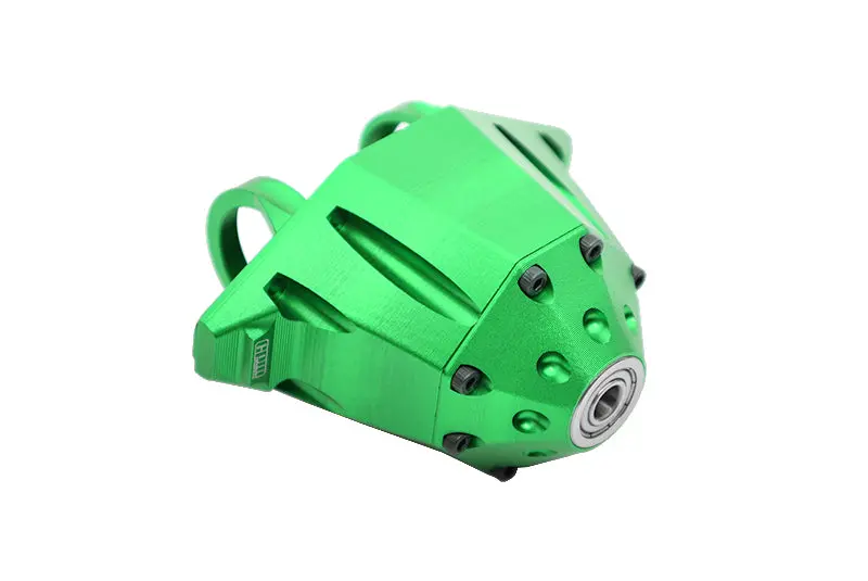Aluminum 7075 Alloy Rear Axle Housing Halves Design (Larger Inner Bearings) For Traxxas 1:7 Unlimited Desert Racer Udr 4X4 85076-4 / Unlimited Desert Racer Udr 6S 85086-4 Upgrade Parts - Green 1