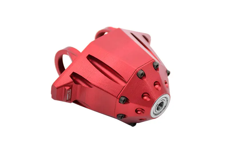 Aluminum 7075 Alloy Rear Axle Housing Halves Design (Larger Inner Bearings) For Traxxas 1:7 Unlimited Desert Racer Udr 4X4 85076-4 / Unlimited Desert Racer Udr 6S 85086-4 Upgrade Parts - Red 1