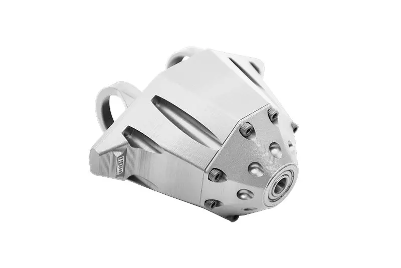 Aluminum 7075 Alloy Rear Axle Housing Halves Design (Larger Inner Bearings) For Traxxas 1:7 Unlimited Desert Racer Udr 4X4 85076-4 / Unlimited Desert Racer Udr 6S 85086-4 Upgrade Parts - Silver 1