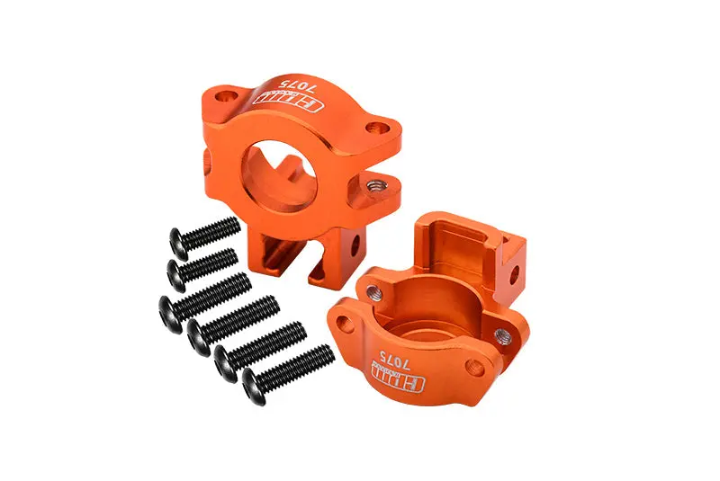 Aluminum 7075 Alloy Rear Axle Hub For Traxxas 1:7 Unlimited Desert Racer Udr 4X4 85076-4 / Unlimited Desert Racer Udr 6S 85086-4 Upgrade Parts - Orange 1