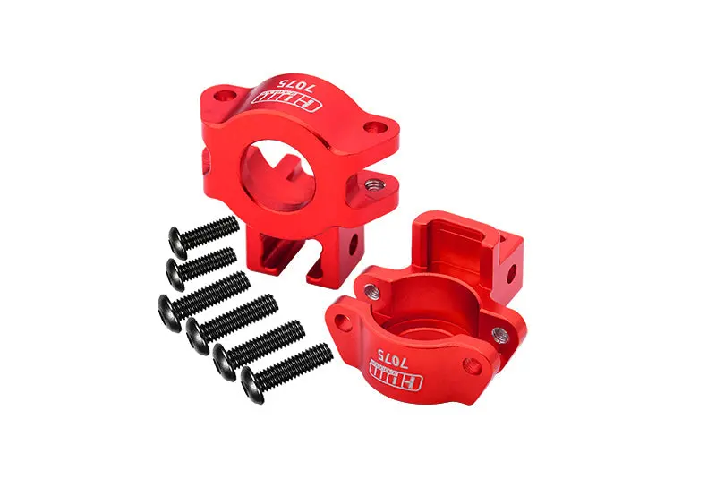 Aluminum 7075 Alloy Rear Axle Hub For Traxxas 1:7 Unlimited Desert Racer Udr 4X4 85076-4 / Unlimited Desert Racer Udr 6S 85086-4 Upgrade Parts - Red 1
