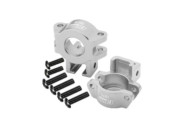 Aluminum 7075 Alloy Rear Axle Hub For Traxxas 1:7 Unlimited Desert Racer Udr 4X4 85076-4 / Unlimited Desert Racer Udr 6S 85086-4 Upgrade Parts - Silver 1