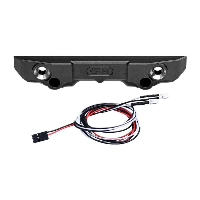 Aluminum 7075 Alloy Rear Bumper With Led Lights For Traxxas 1/16 Mini Maxx 4Wd Rtr Brushless Monster Truck 107154-1 Upgrades - Black 1