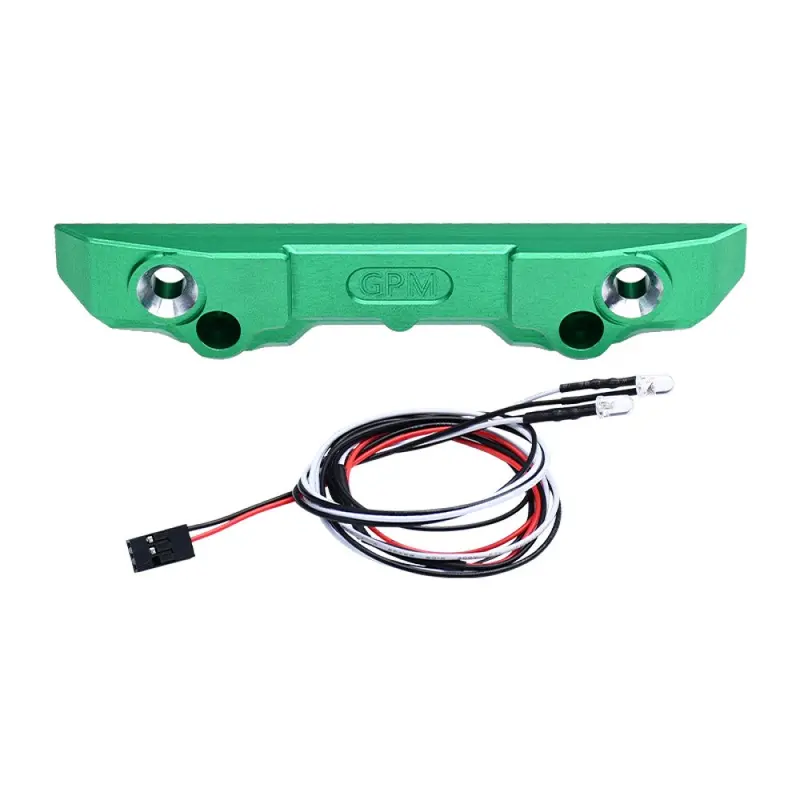 Aluminum 7075 Alloy Rear Bumper With Led Lights For Traxxas 1/16 Mini Maxx 4Wd Rtr Brushless Monster Truck 107154-1 Upgrades - Green 1
