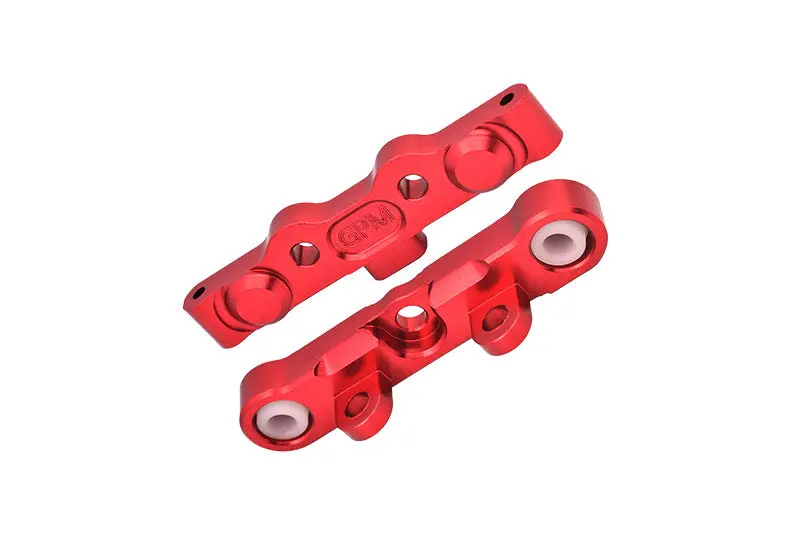 Aluminum 7075 Alloy Rear Hinge Pin Brace Set For Tekno 1/10 Mt410 2.0 4X4 Pro Monster Truck-Tkr9501 / Sct410 2.0 4X4 Short Course Truck Kit-Tkr9500 Upgrades - Red 1