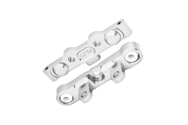 Aluminum 7075 Alloy Rear Hinge Pin Brace Set For Tekno 1/10 Mt410 2.0 4X4 Pro Monster Truck-Tkr9501 / Sct410 2.0 4X4 Short Course Truck Kit-Tkr9500 Upgrades - Silver 1