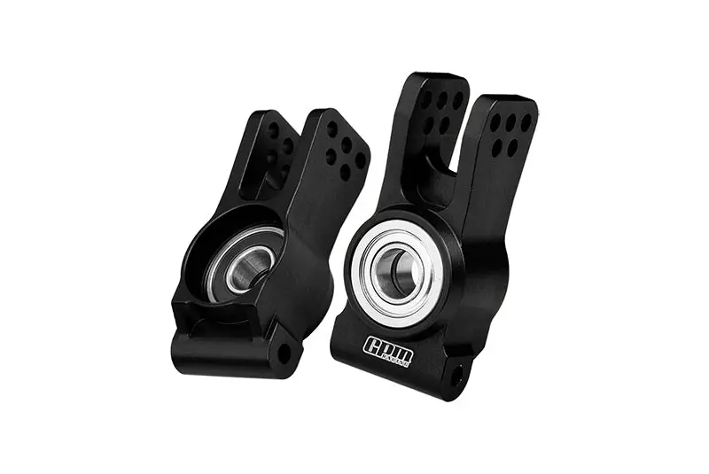 Aluminum 7075 Alloy Rear Hubs (Larger Inner Bearings) For Losi 1:6 8Ight-X Super Lasernut Buggy-Los04019 / 1:8 8Ight-Xe 4Wd Buggy-Los04018 / 1:8 8Ight-Xte 4Wd Truggy-Los04020 Upgrades - Black 1