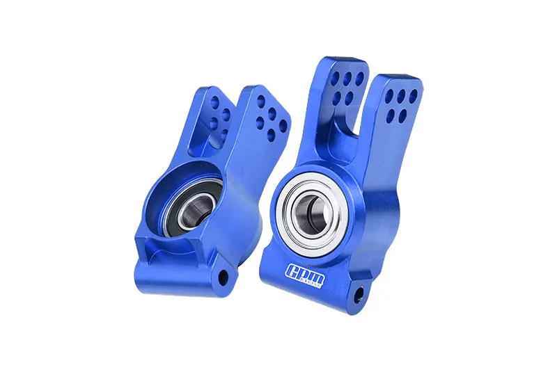 Aluminum 7075 Alloy Rear Hubs (Larger Inner Bearings) For Losi 1:6 8Ight-X Super Lasernut Buggy-Los04019 / 1:8 8Ight-Xe 4Wd Buggy-Los04018 / 1:8 8Ight-Xte 4Wd Truggy-Los04020 Upgrades - Blue 1