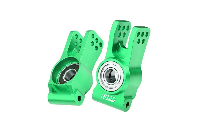 Aluminum 7075 Alloy Rear Hubs (Larger Inner Bearings) For Losi 1:6 8Ight-X Super Lasernut Buggy-Los04019 / 1:8 8Ight-Xe 4Wd Buggy-Los04018 / 1:8 8Ight-Xte 4Wd Truggy-Los04020 Upgrades - Green 1
