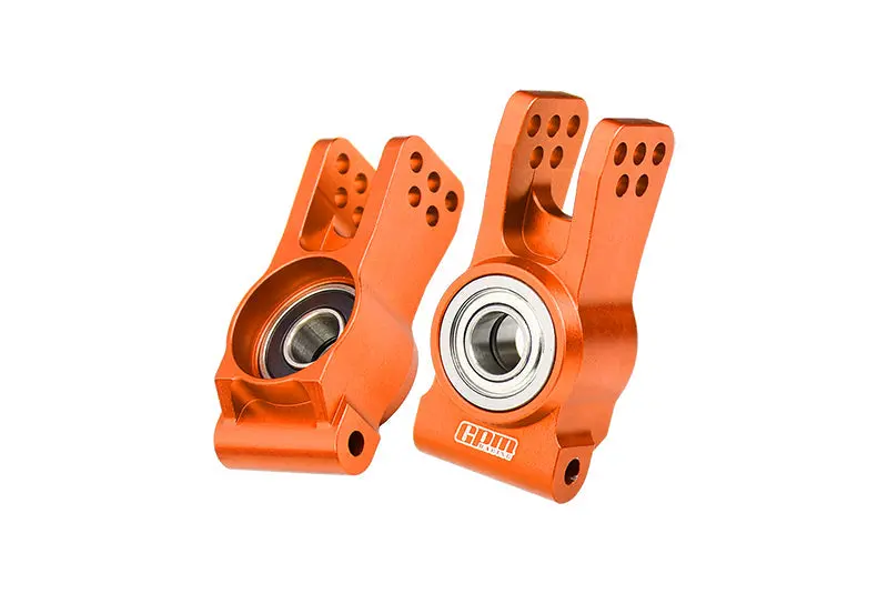 Aluminum 7075 Alloy Rear Hubs (Larger Inner Bearings) For Losi 1:6 8Ight-X Super Lasernut Buggy-Los04019 / 1:8 8Ight-Xe 4Wd Buggy-Los04018 / 1:8 8Ight-Xte 4Wd Truggy-Los04020 Upgrades - Orange 1
