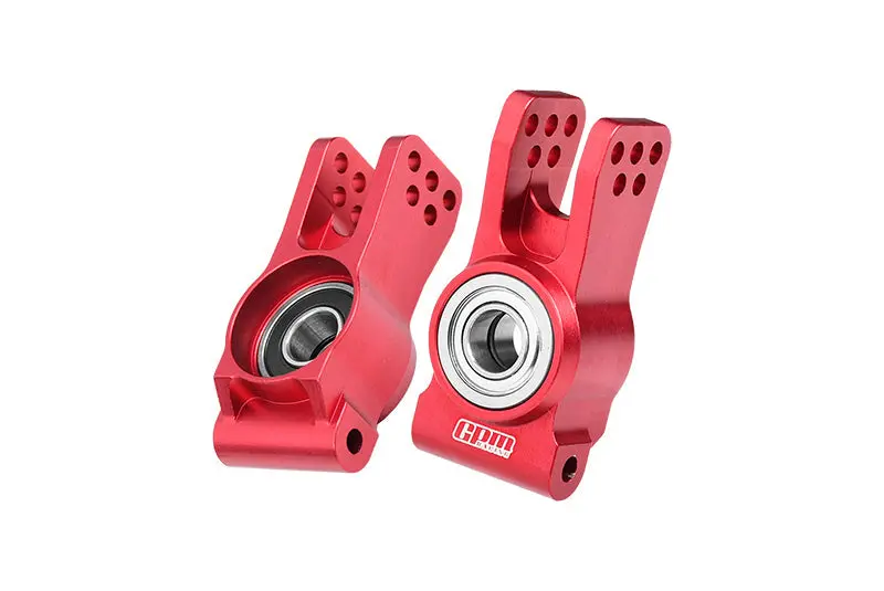 Aluminum 7075 Alloy Rear Hubs (Larger Inner Bearings) For Losi 1:6 8Ight-X Super Lasernut Buggy-Los04019 / 1:8 8Ight-Xe 4Wd Buggy-Los04018 / 1:8 8Ight-Xte 4Wd Truggy-Los04020 Upgrades - Red 1