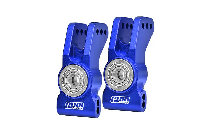 Aluminum 7075 Alloy Rear Hubs (Larger Inner Bearings) For Tekno 1/10 Mt410 2.0 4X4 Pro Monster Truck-Tkr9501 / Sct410 2.0 4X4 Short Course Truck Kit-Tkr9500 Upgrades - Blue 1