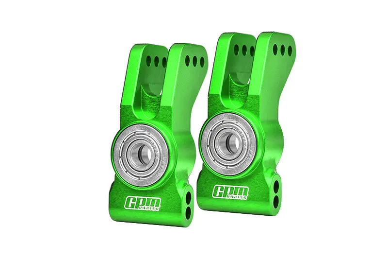 Aluminum 7075 Alloy Rear Hubs (Larger Inner Bearings) For Tekno 1/10 Mt410 2.0 4X4 Pro Monster Truck-Tkr9501 / Sct410 2.0 4X4 Short Course Truck Kit-Tkr9500 Upgrades - Green 1