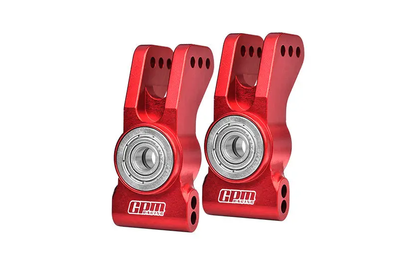 Aluminum 7075 Alloy Rear Hubs (Larger Inner Bearings) For Tekno 1/10 Mt410 2.0 4X4 Pro Monster Truck-Tkr9501 / Sct410 2.0 4X4 Short Course Truck Kit-Tkr9500 Upgrades - Red 1