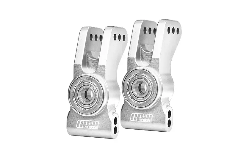 Aluminum 7075 Alloy Rear Hubs (Larger Inner Bearings) For Tekno 1/10 Mt410 2.0 4X4 Pro Monster Truck-Tkr9501 / Sct410 2.0 4X4 Short Course Truck Kit-Tkr9500 Upgrades - Silver 1