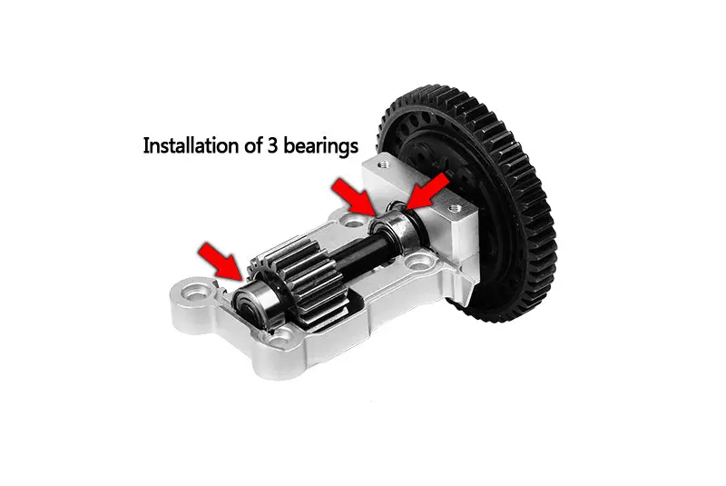 Aluminum 7075 Alloy Rear Lower Gear Cover For Traxxas 1:5 Xrt 8S / X Maxx 6S / X Maxx 8S / X Maxx Ultimate 8S / Xrt Ultimate 8S Monster Truck Upgrades - Silver 2