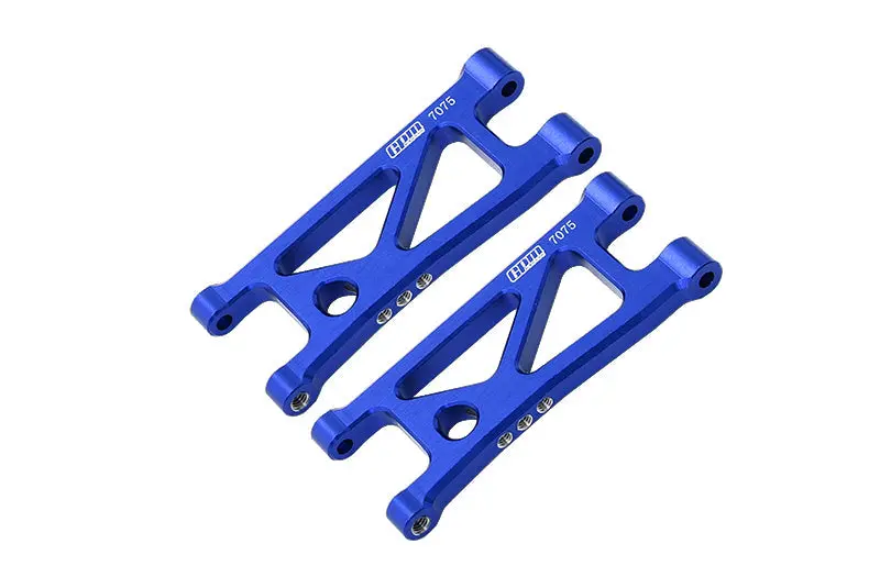 Aluminum 7075 Alloy Rear Lower Suspension Arms For Arrma 1/14 Mojave Grom Mega 380 Brushed 4X4 Small Scale Desert Truck Rtr-Ara2104 Upgrades - Blue 1