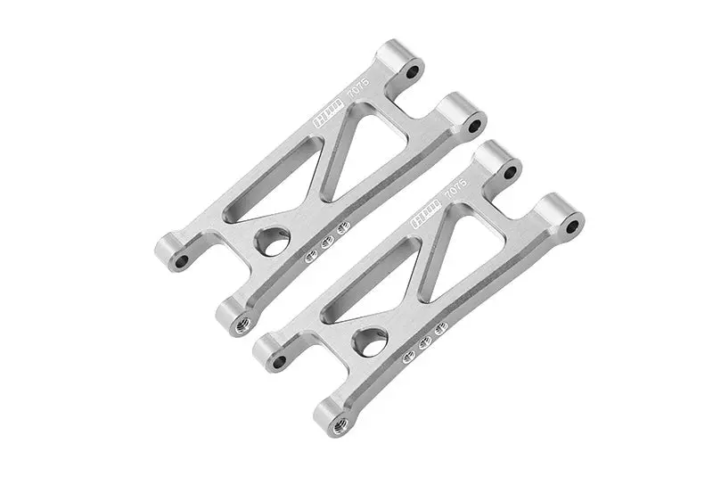 Aluminum 7075 Alloy Rear Lower Suspension Arms For Arrma 1/14 Mojave Grom Mega 380 Brushed 4X4 Small Scale Desert Truck Rtr-Ara2104 Upgrades - Silver 1